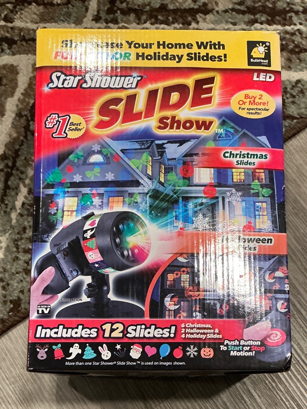 Star Shower Slide Show LED Holiday Projector - Multicolor